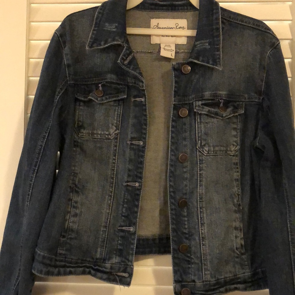 American Rag Jean jacket, junior sz Large, very good condition